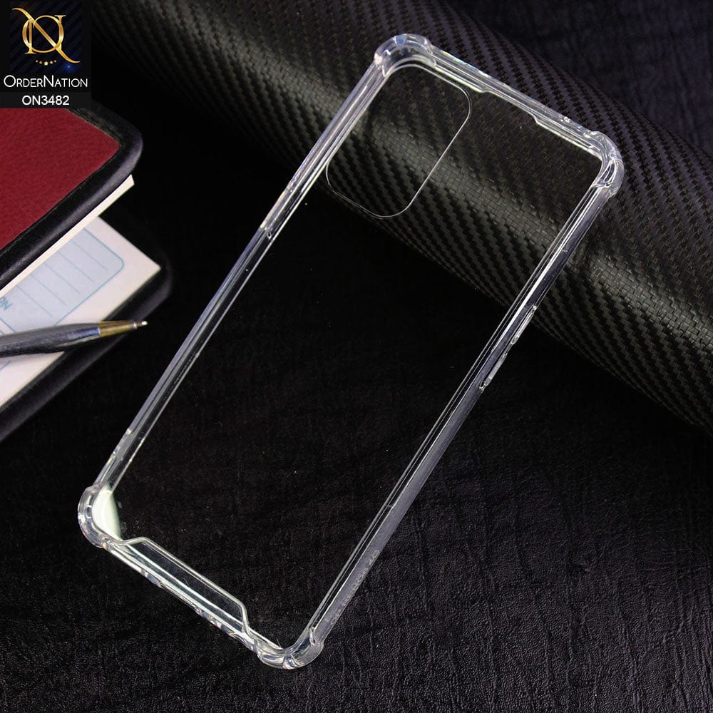Oppo F19 Cover - Transparent - Soft TPU Borders Shockproof Bumper Transparent Case