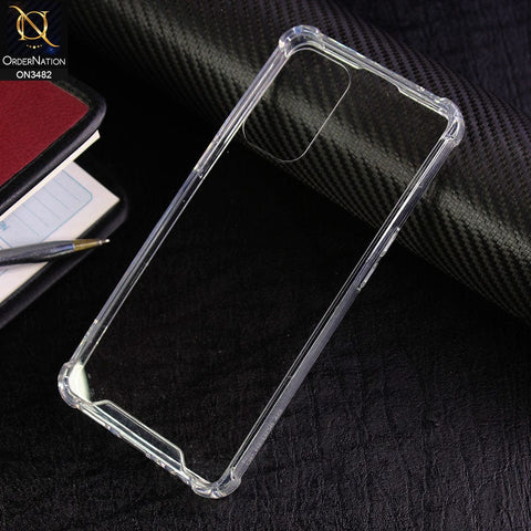 Oppo A95 4G Cover - Transparent - Soft TPU Borders Shockproof Bumper Transparent Case