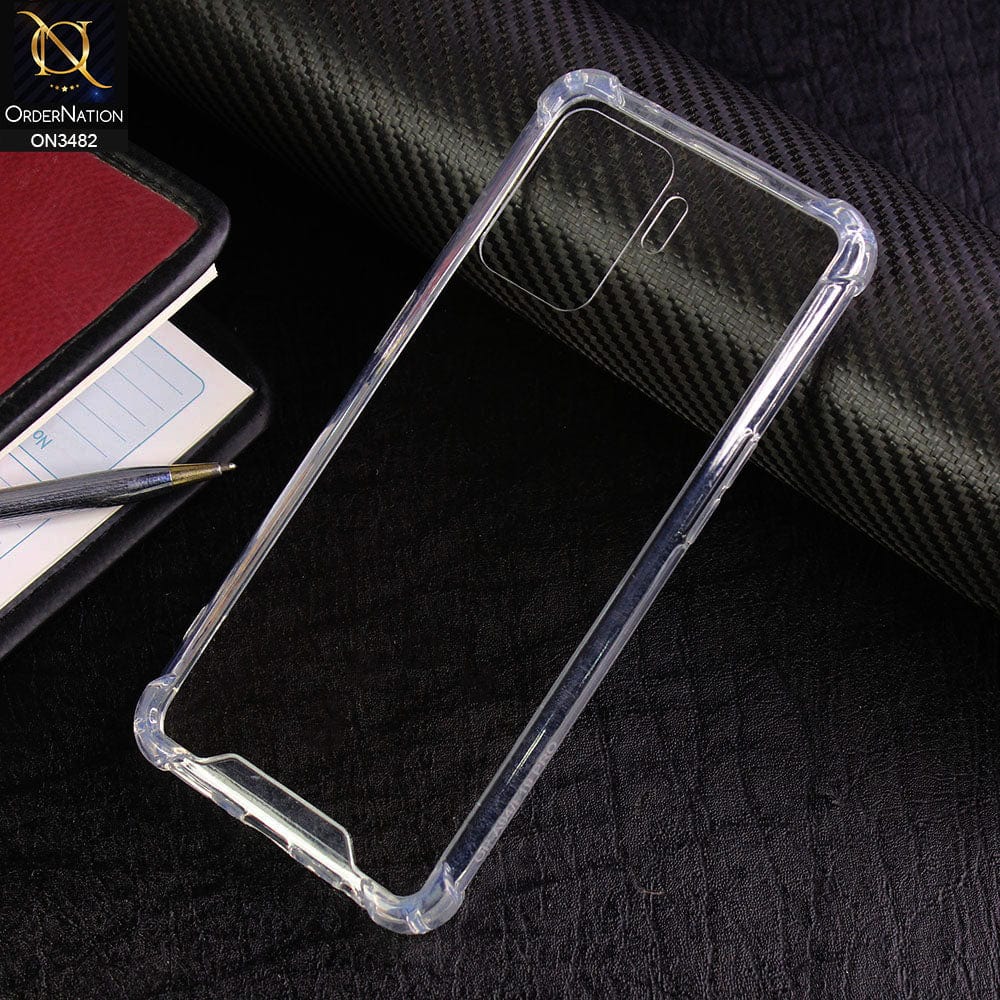 Oppo A94 Cover - Transparent - Soft TPU Borders Shockproof Bumper Transparent Case