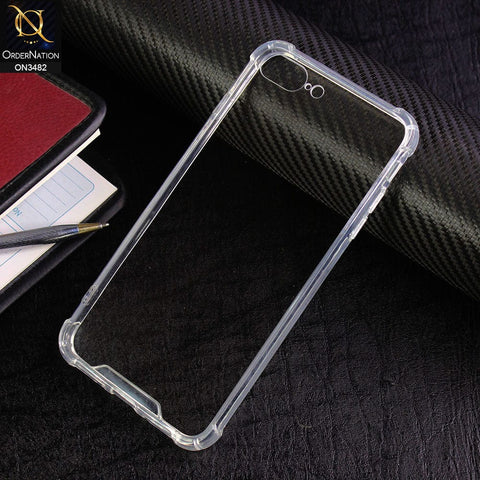 iPhone 8 Plus / 7 Plus Cover - Transparent - Soft TPU Borders Shockproof Bumper Transparent Case