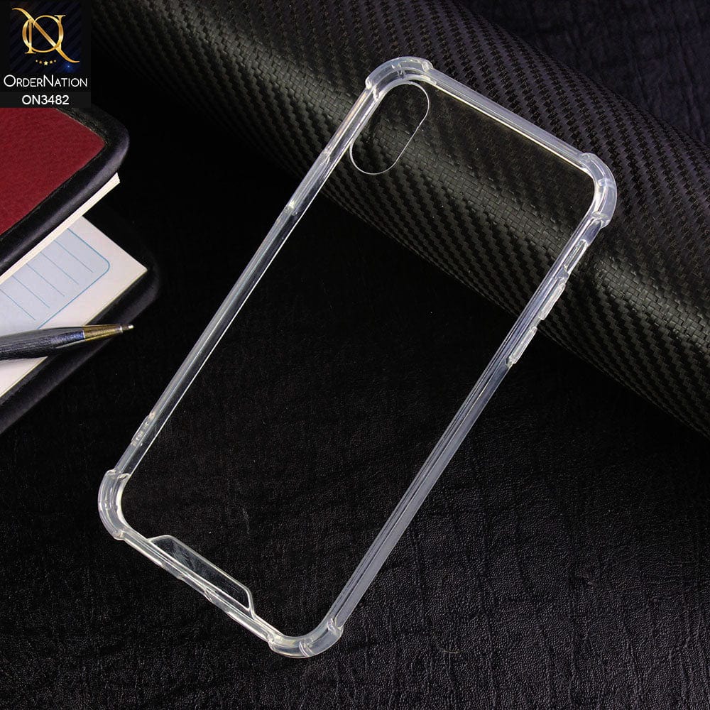 iPhone XR Cover - Transparent - Soft TPU Borders Shockproof Bumper Transparent Case
