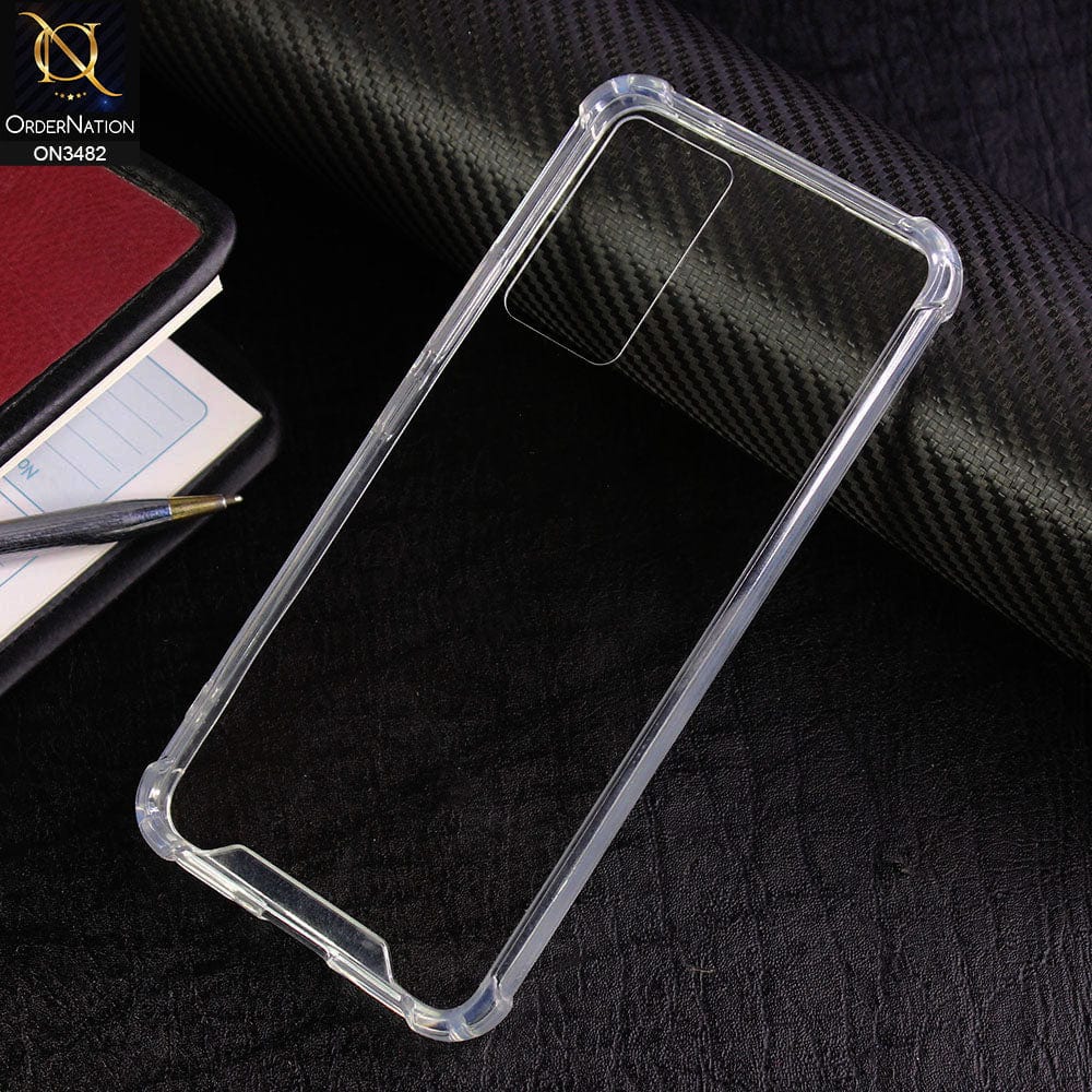 Oppo Reno 6 Pro 5G Cover - Transparent - Soft TPU Borders Shockproof Bumper Transparent Case