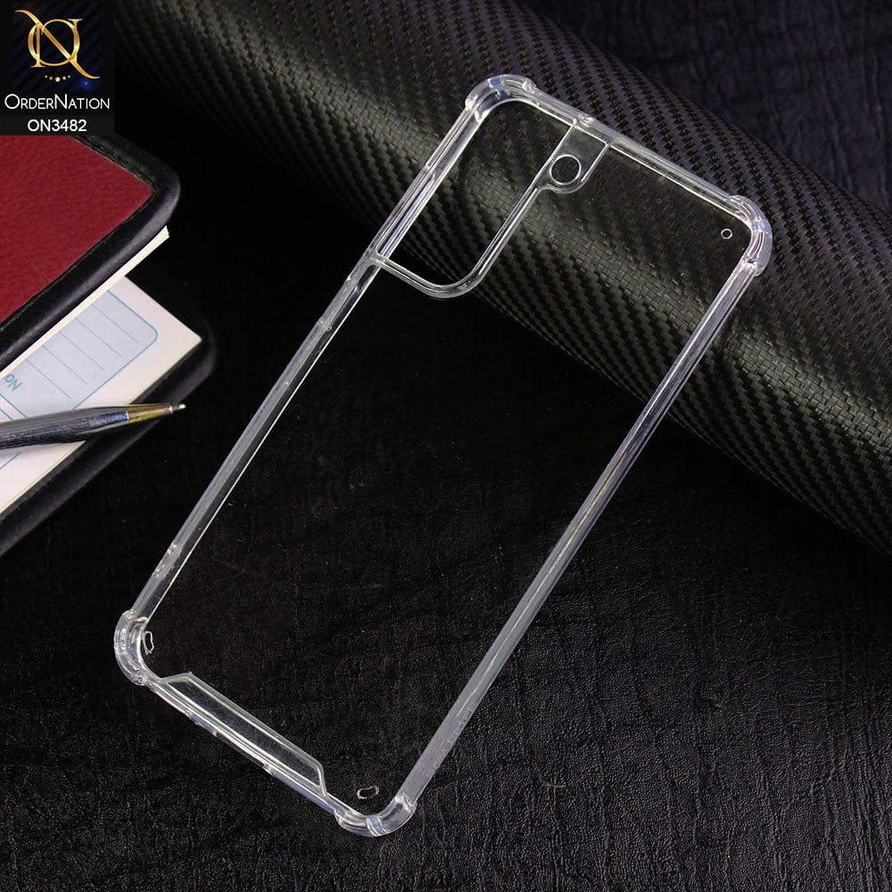 Samsung Galaxy S21 FE 5G Cover - Transparent - Soft TPU Borders Shockproof Bumper Transparent Case