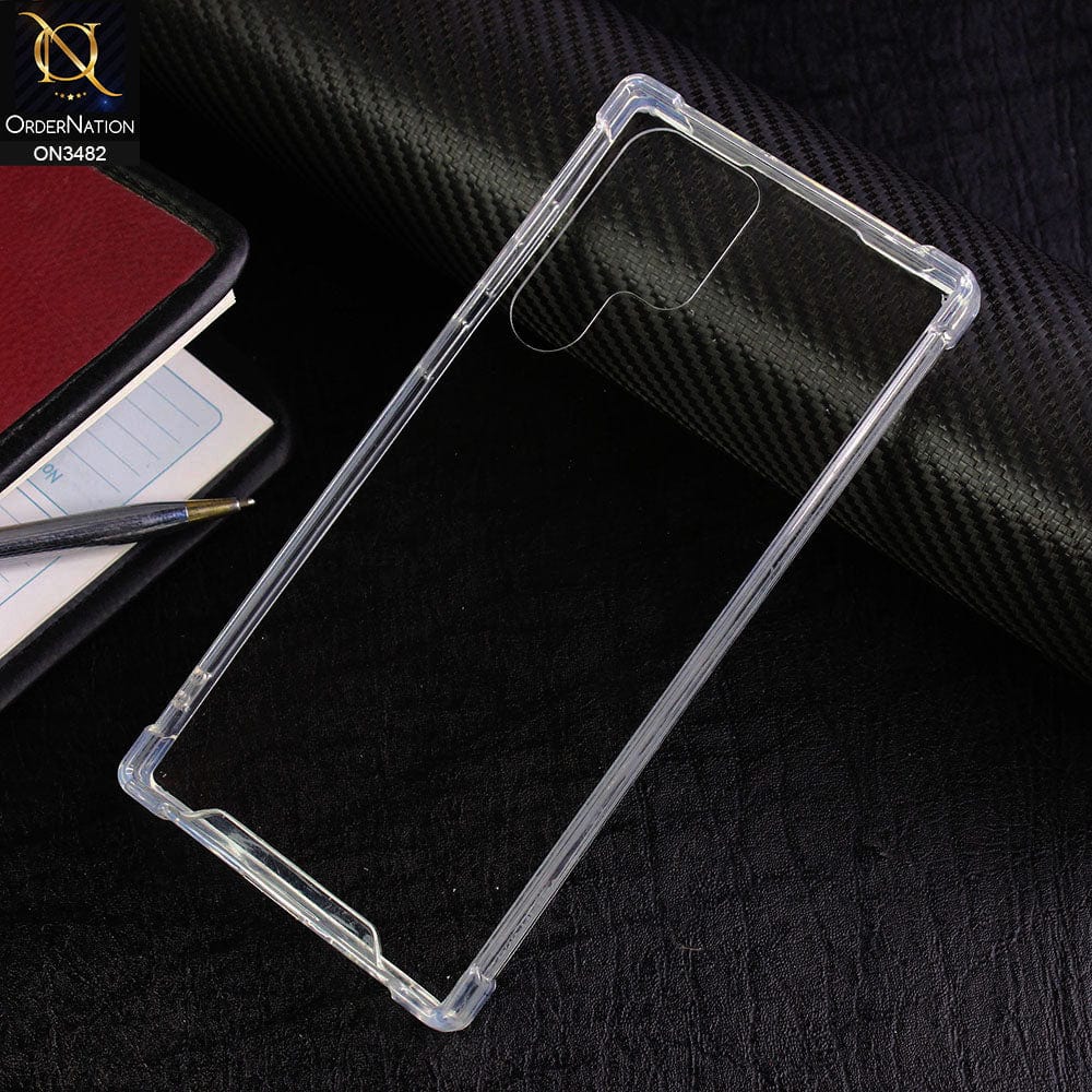 Samsung Galaxy S22 Ultra 5G Cover - Transparent - Soft TPU Borders Shockproof Bumper Transparent Case