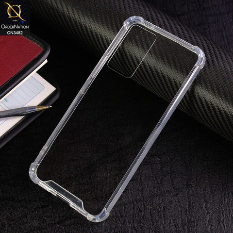 Vivo V23e Cover - Transparent - Soft TPU Borders Shockproof Bumper Transparent Case