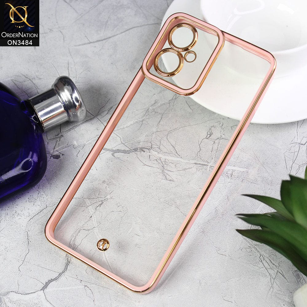 Tecno Camon 19 Neo Cover - Pink - New Electroplated Side Borders Camera Protection Case