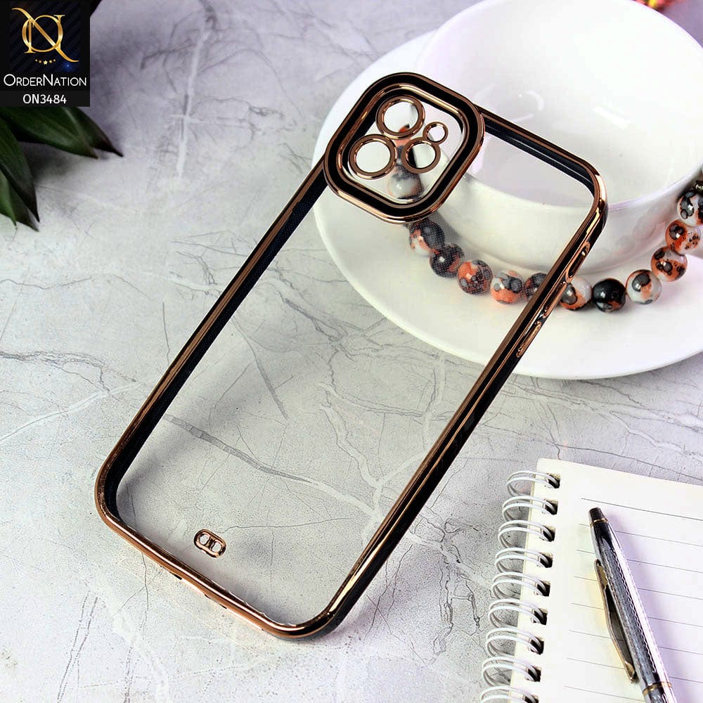 iPhone 11 Cover - Black - New Electroplated Side Borders Camera Protection Case