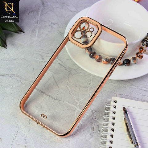 iPhone 11 Cover - Pink - New Electroplated Side Borders Camera Protection Case