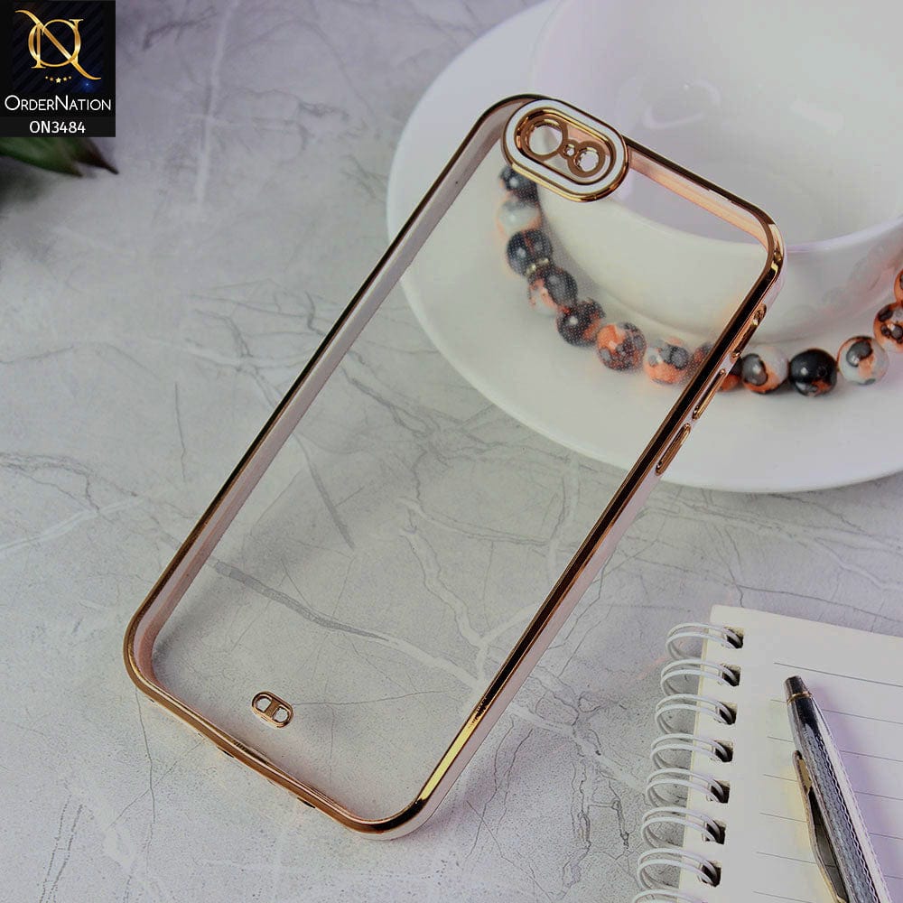 iPhone 6S / 6 Cover - White - New Electroplated Side Borders Camera Protection Case