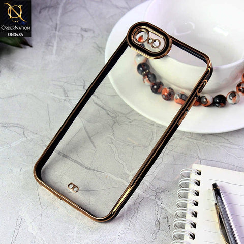 iPhone SE 2020 Cover - Black - New Electroplated Side Borders Camera Protection Case