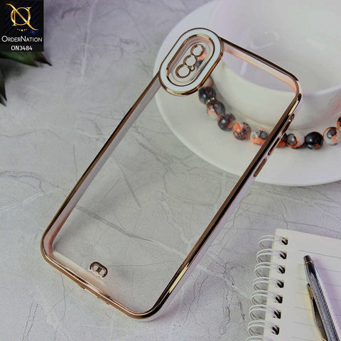 iPhone XS Max Cover - White - New Electroplated Side Borders Camera Protection Case
