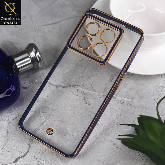 OnePlus 10 Pro Cover - Blue - New Electroplated Side Borders Camera Protection Case
