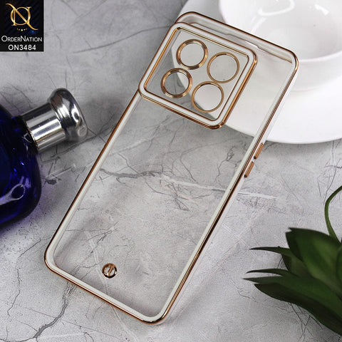 OnePlus 10 Pro Cover - White - New Electroplated Side Borders Camera Protection Case