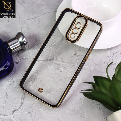 OnePlus 6T Cover - Black - New Electroplated Side Borders Camera Protection Case