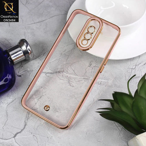 OnePlus 7 Cover - Pink - New Electroplated Side Borders Camera Protection Case