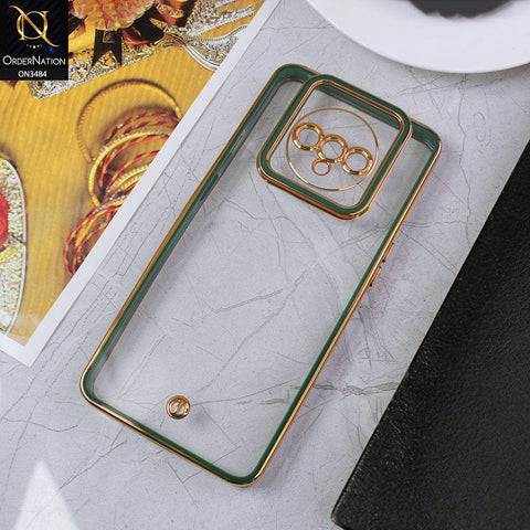 OnePlus 7T Cover - Green - New Electroplated Side Borders Camera Protection Case
