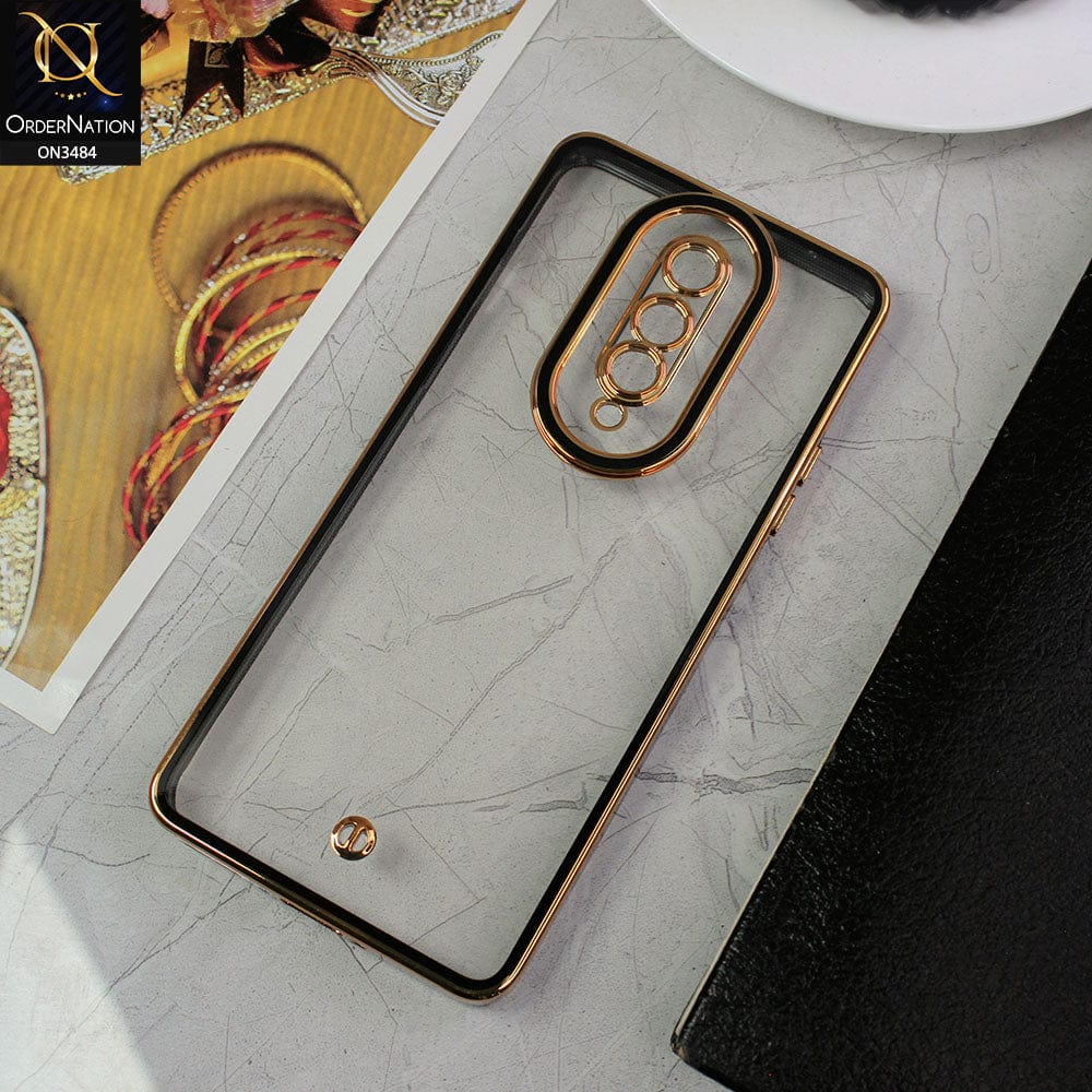OnePlus 8 4G Cover - Black - New Electroplated Side Borders Camera Protection Case