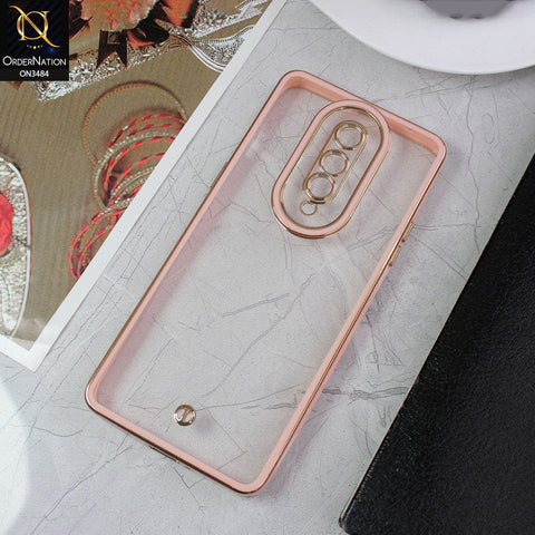 OnePlus 8 4G Cover - Pink - New Electroplated Side Borders Camera Protection Case