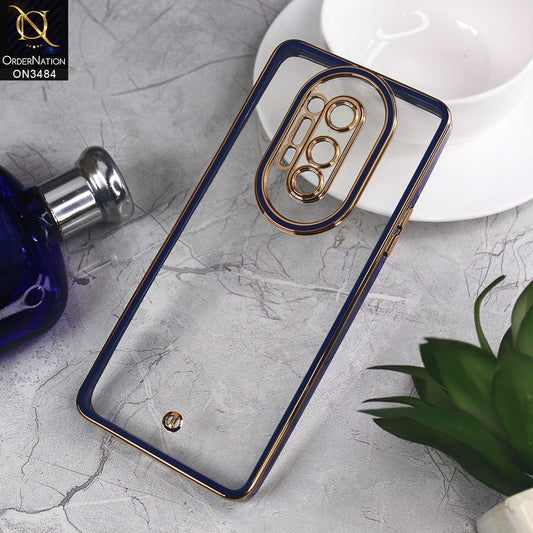 OnePlus 8 Pro Cover - Blue - New Electroplated Side Borders Camera Protection Case