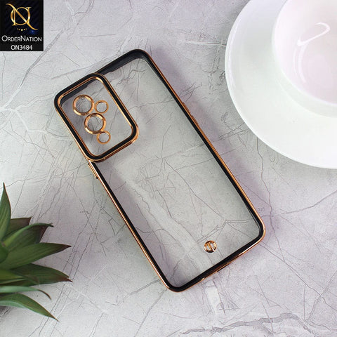 OnePlus 9 Cover - Black - New Electroplated Side Borders Camera Protection Case