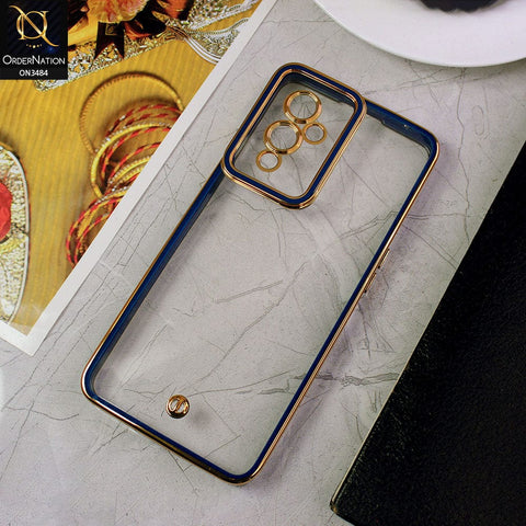 OnePlus 9 Cover - Blue - New Electroplated Side Borders Camera Protection Case