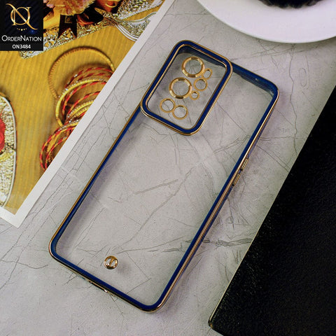 OnePlus 9 Pro Cover - Blue - New Electroplated Side Borders Camera Protection Case