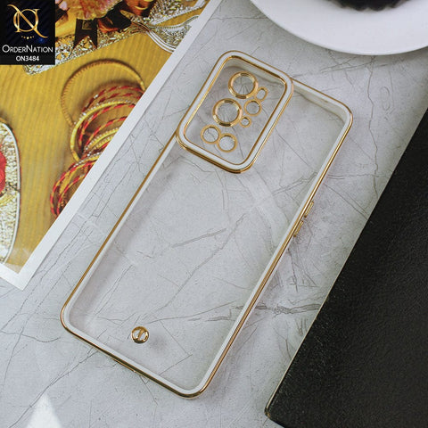 OnePlus 9 Pro Cover - White - New Electroplated Side Borders Camera Protection Case
