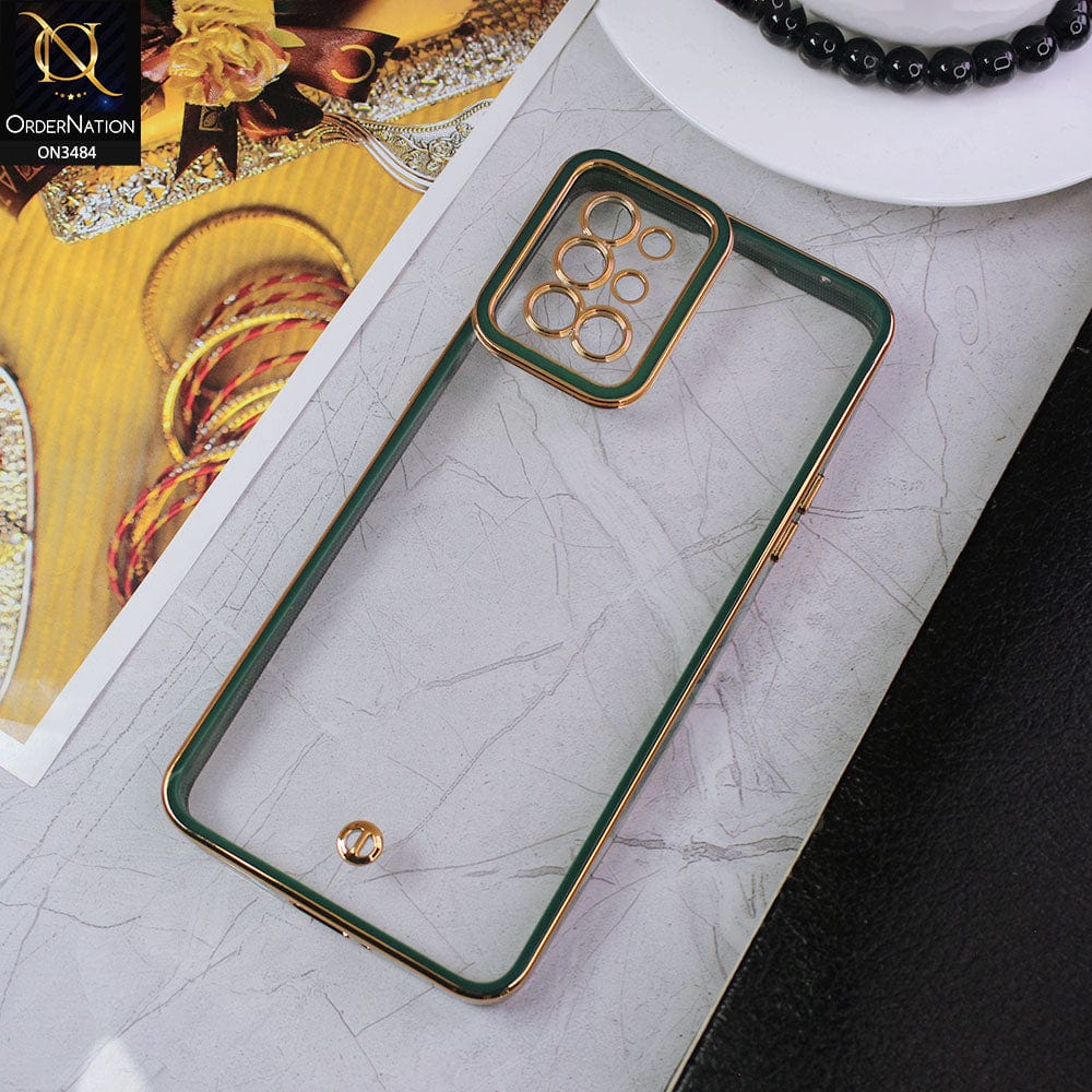 OnePlus 9R Cover - Green - New Electroplated Side Borders Camera Protection Case