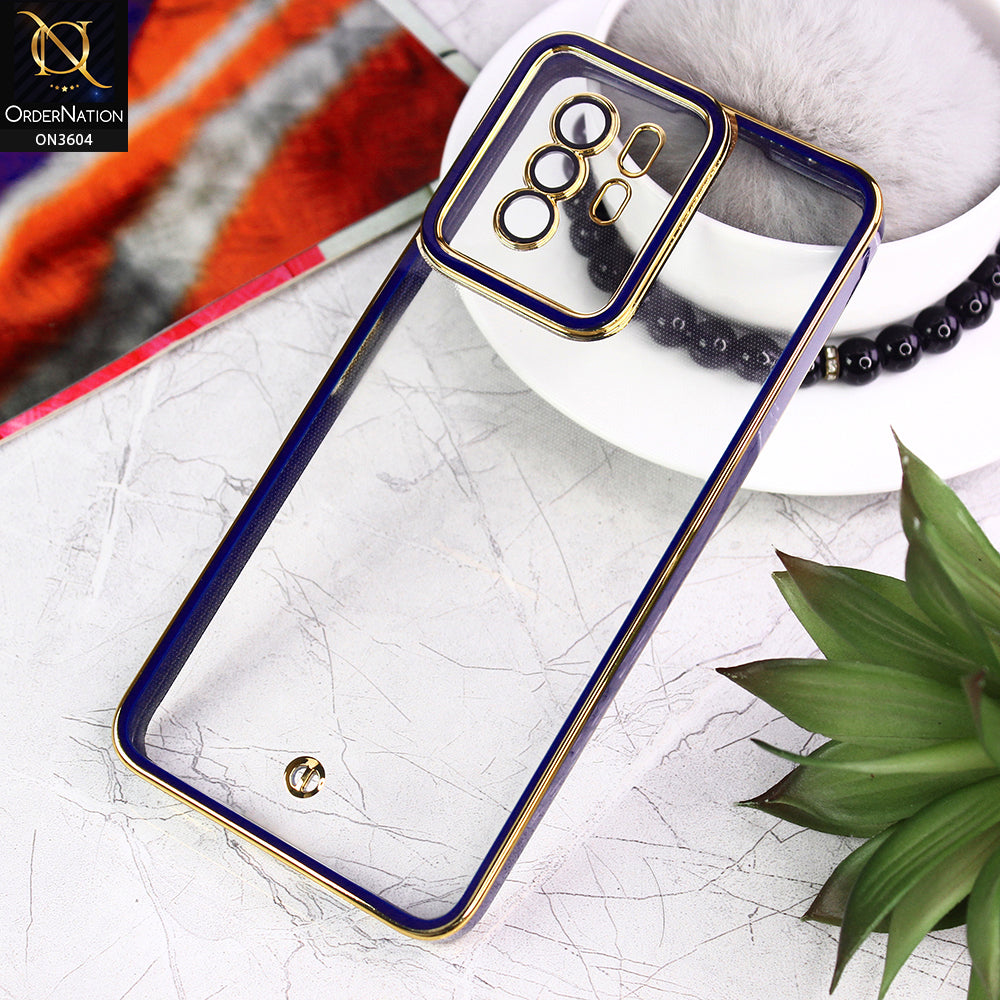 Xiaomi Poco X3 GT Cover - Blue - New Electroplated Side Borders Camera And Lense Protection Case