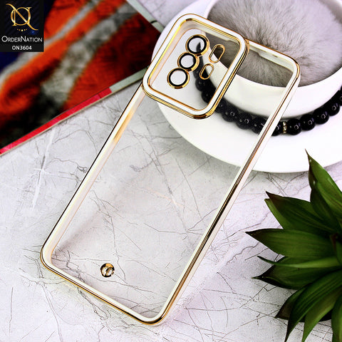 Xiaomi Poco X3 GT Cover - White - New Electroplated Side Borders Camera And Lense Protection Case