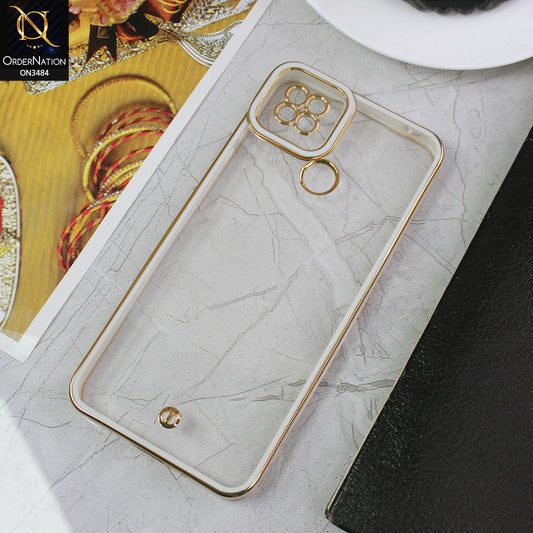 Xiaomi Redmi 10C Cover - White - New Electroplated Side Borders Camera Protection Case