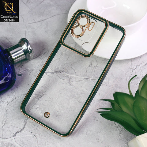Xiaomi Redmi A1 Plus Cover - Green - New Electroplated Side Borders Camera Protection Case