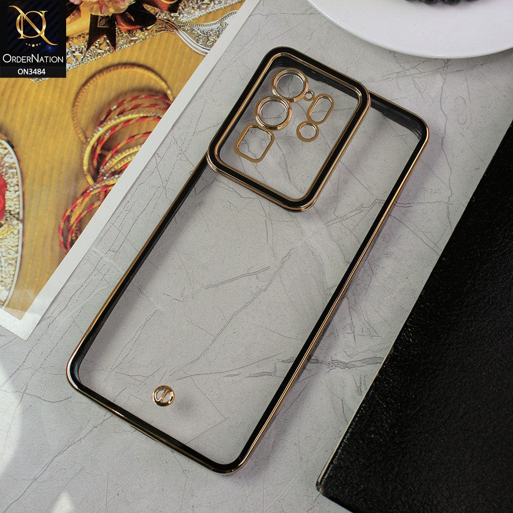 Samsung Galaxy S20 Ultra Cover - Black - New Electroplated Side Borders Camera Protection Case