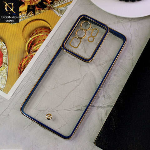 Samsung Galaxy S20 Ultra Cover - Blue - New Electroplated Side Borders Camera Protection Case