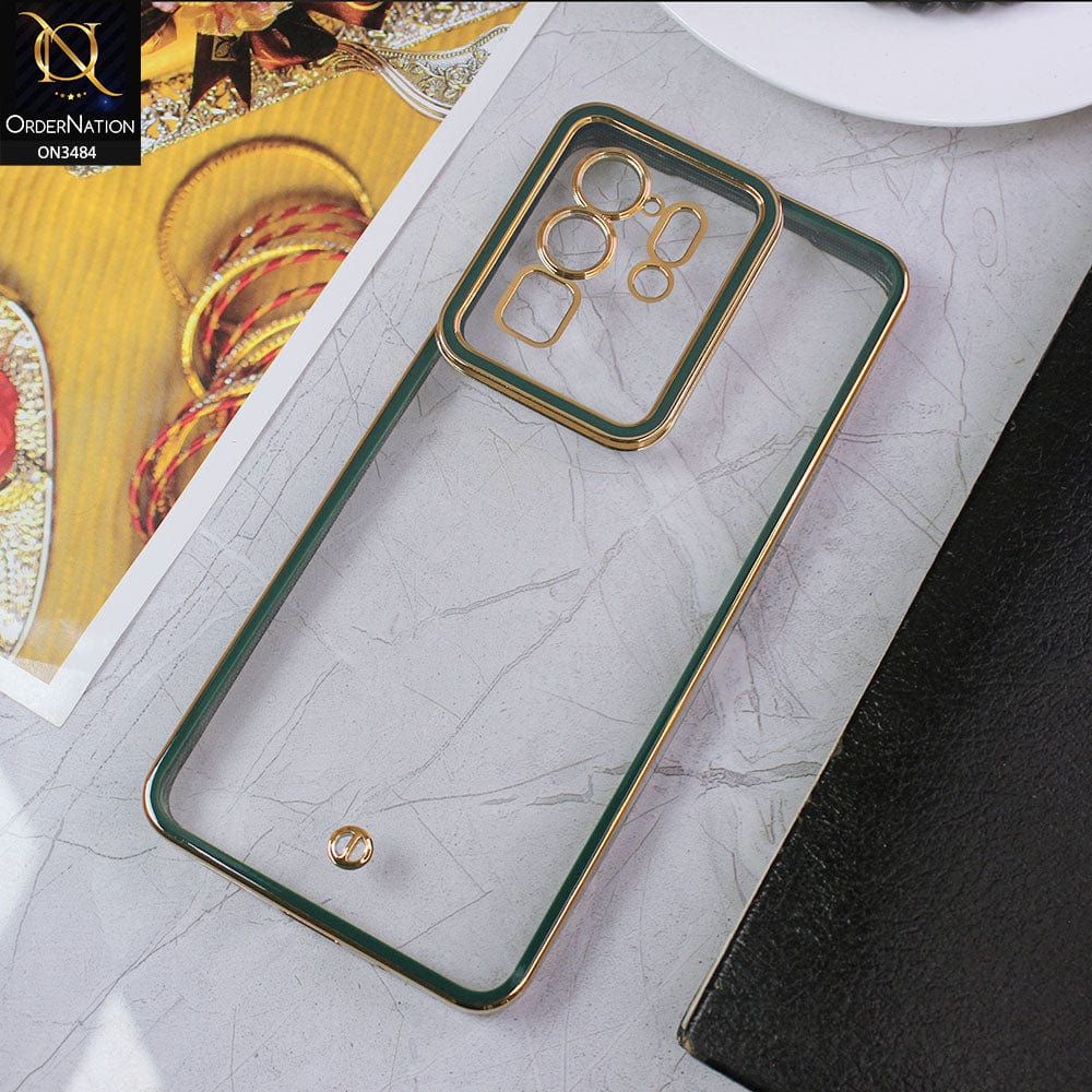 Samsung Galaxy S20 Ultra Cover - Green - New Electroplated Side Borders Camera Protection Case