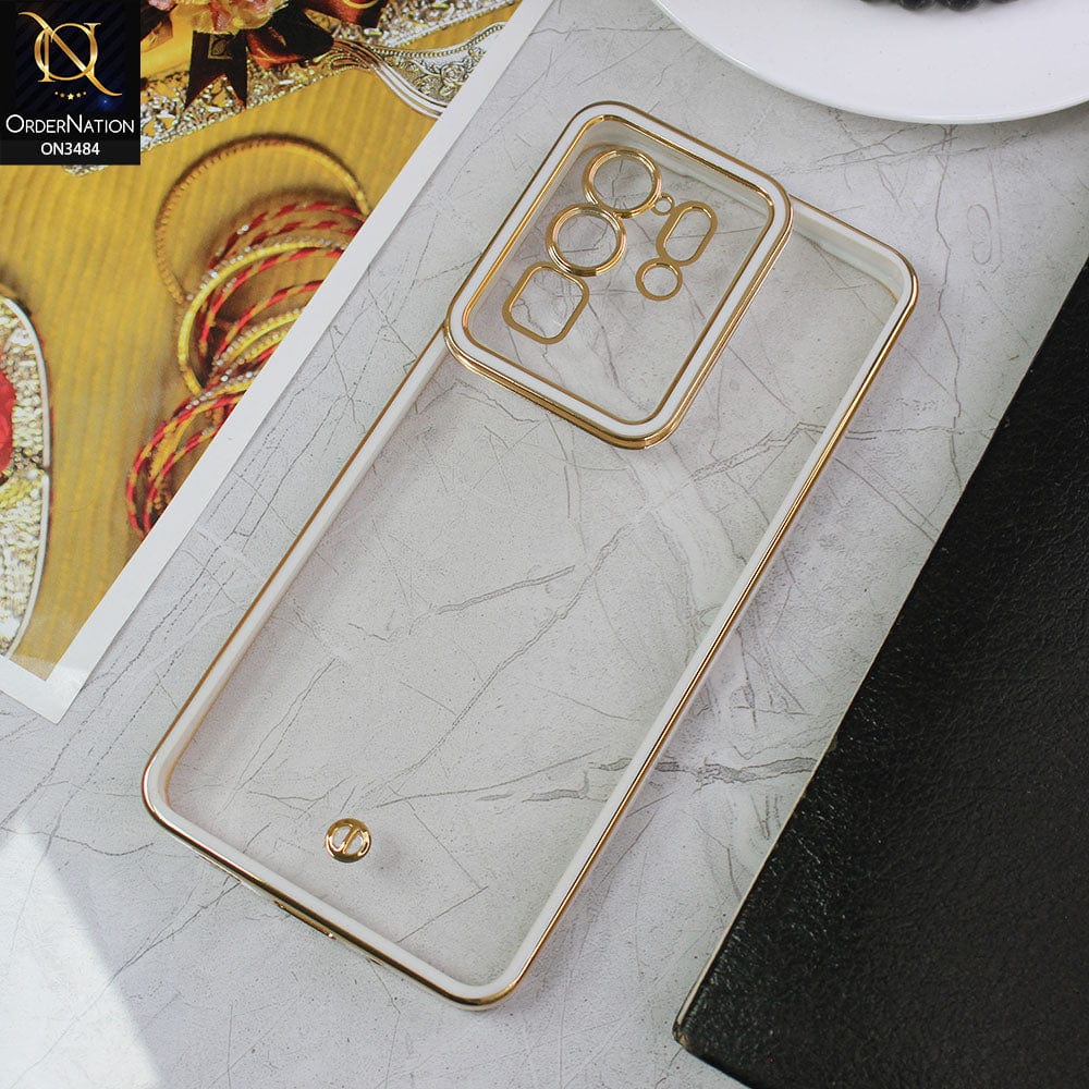 Samsung Galaxy S20 Ultra Cover - White - New Electroplated Side Borders Camera Protection Case