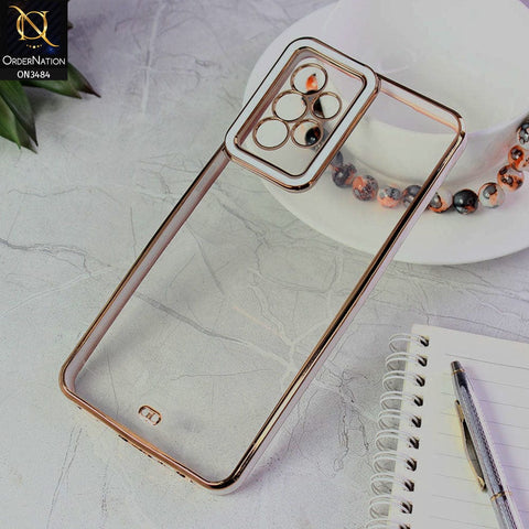Samsung Galaxy A33 5G Cover - White - New Electroplated Side Borders Camera Protection Case
