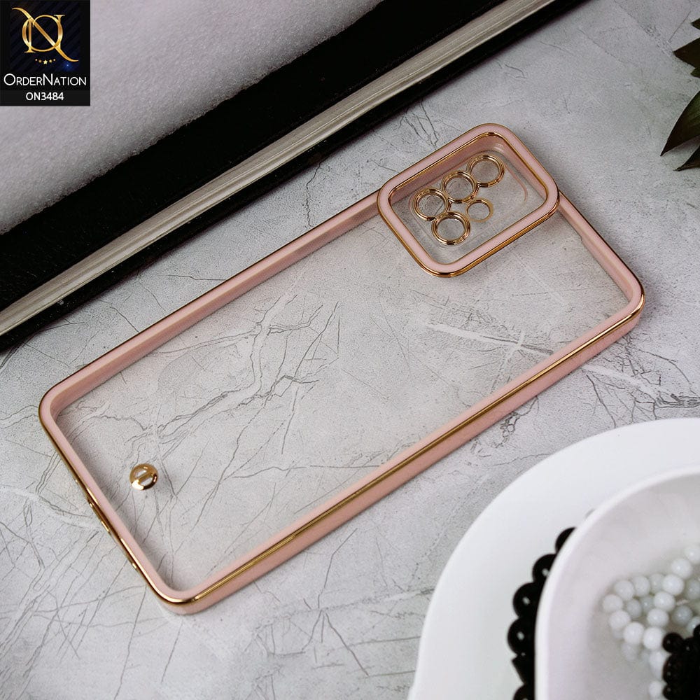 Samsung Galaxy A51 Cover - Pink -New Electroplated Side Borders Camera Protection Case