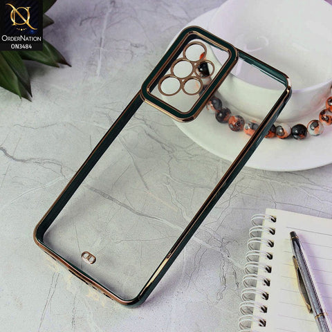Samsung Galaxy A52 Cover - Green - New Electroplated Side Borders Camera Protection Case