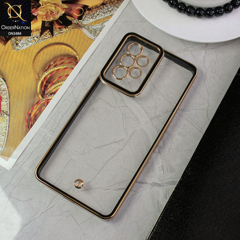 Samsung Galaxy A53 5G Cover - Black - New Electroplated Side Borders Camera Protection Case