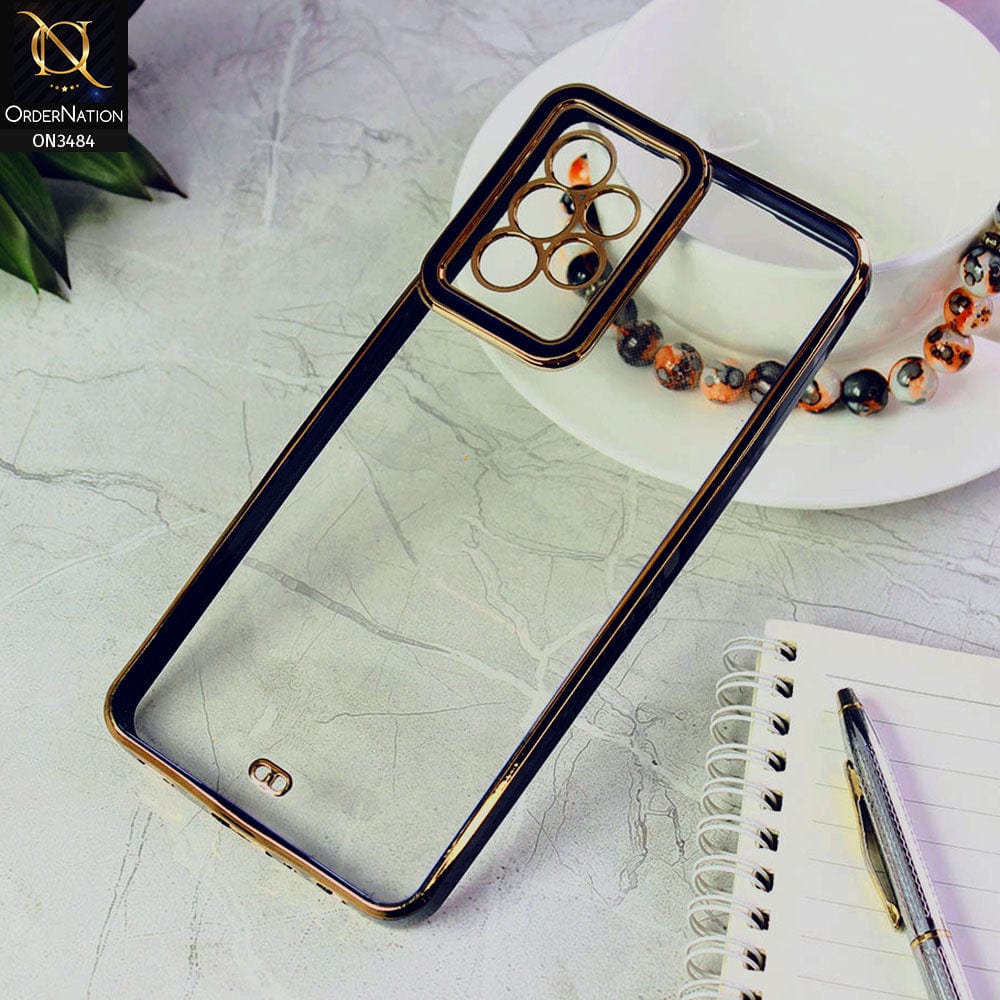 Samsung Galaxy A72 Cover - Blue - New Electroplated Side Borders Camera Protection Case