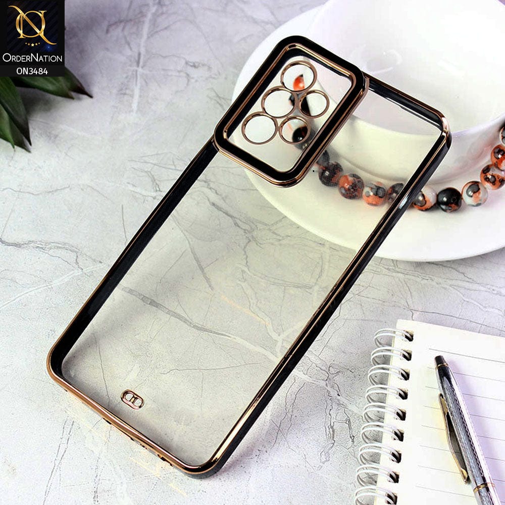 Samsung Galaxy A73 5G Cover - Black - New Electroplated Side Borders Camera Protection Case