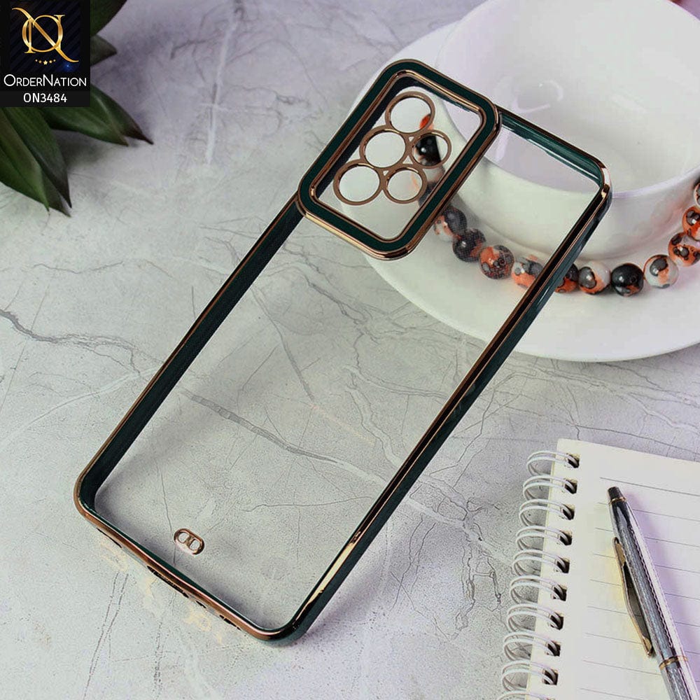Samsung Galaxy A73 5G Cover - Green - New Electroplated Side Borders Camera Protection Case