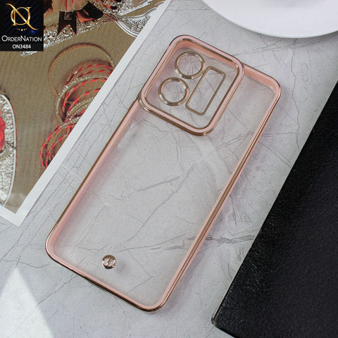 Vivo Y22s Cover - Pink - New Electroplated Side Borders Camera Protection Case