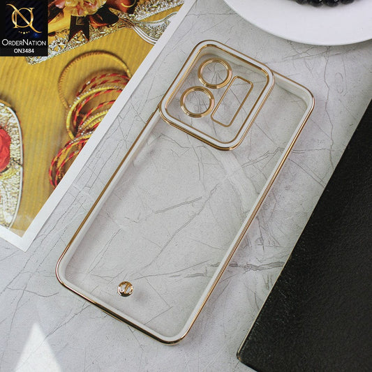 Vivo Y22s Cover - White - New Electroplated Side Borders Camera Protection Case