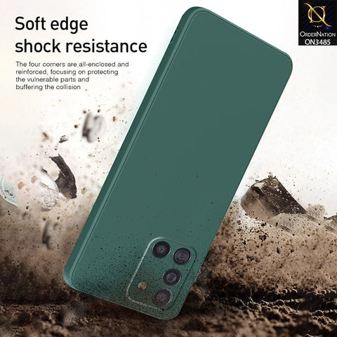 Oppo Reno 6 Lite Cover - Dark Green - ONation Silica Gel Series - HQ Liquid Silicone Elegant Colors Camera Protection Soft Case