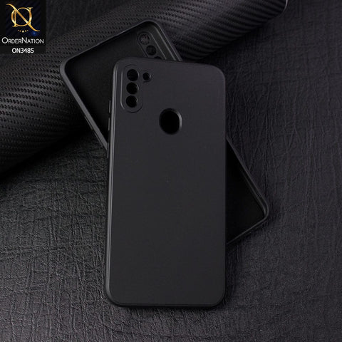 Samsung Galaxy M11 Cover - Black - ONation Silica Gel Series - HQ Liquid Silicone Elegant Colors Camera Protection Soft Case