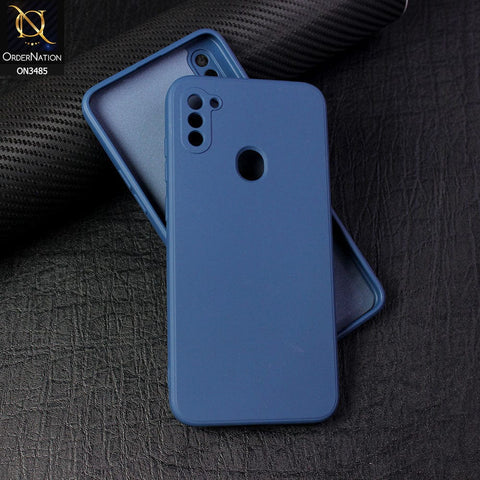 Samsung Galaxy M11 Cover - Blue - ONation Silica Gel Series - HQ Liquid Silicone Elegant Colors Camera Protection Soft Case