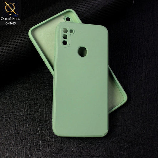 Samsung Galaxy M11 Cover - Light Green - ONation Silica Gel Series - HQ Liquid Silicone Elegant Colors Camera Protection Soft Case