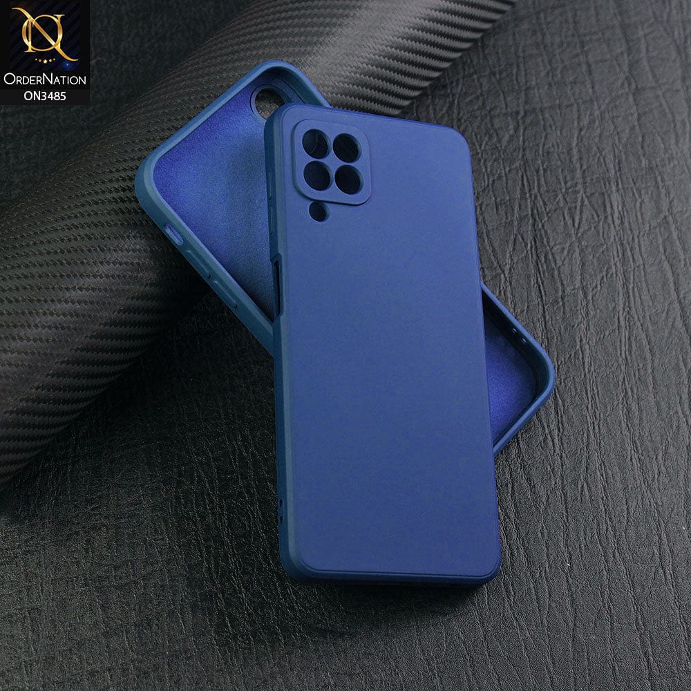 Samsung Galaxy M32 Cover - Blue - ONation Silica Gel Series - HQ Liquid Silicone Elegant Colors Camera Protection Soft Case